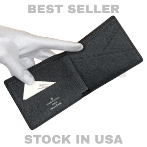 New Louis Vuitton Multiple Monogram Slender Canvas Black Men’s Wallet (w/Box)