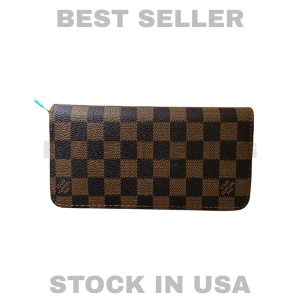 Authentic LOUIS VUITTON Damier Ebene Canvas Zippy Zip Around Long Wallet W Box