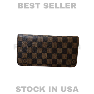 Authentic LOUIS VUITTON Damier Ebene Canvas Zippy Zip Around Long Wallet W Box